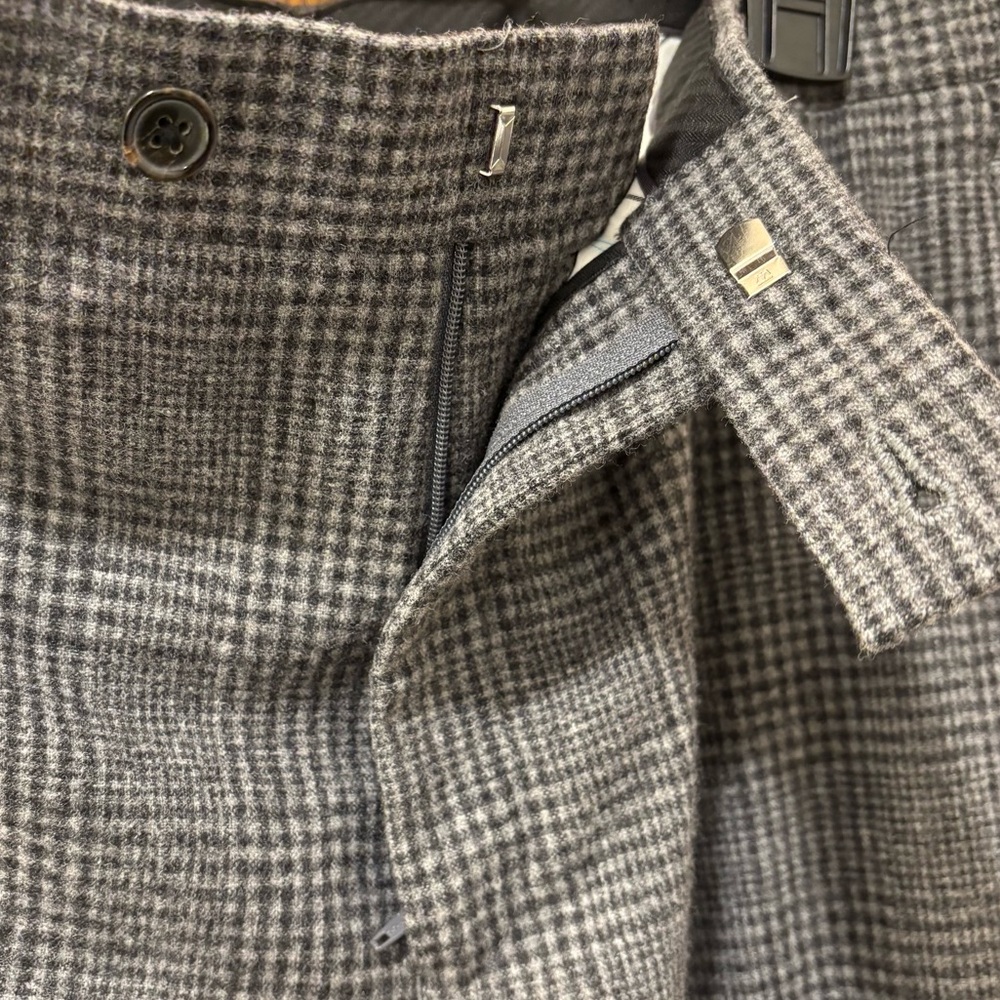 Lauren Ralph Lauren grey checked plaid wool blend trousers, 32x32 - Picture 3 of 8